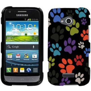 Samsung Galaxy Victory Multi Dog Paws on White Phone Case Cover Cell Phones & Accessories