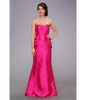 Badgley Mischka Strapless Twill Deco Gown Womens Dress (Pink)