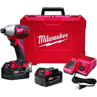 Milwaukee M18 Cordless Compact Impact Driver Kit — 1/4in. Hex Chuck, 18 Volt, Model# 2657-22  Impact Wrenches