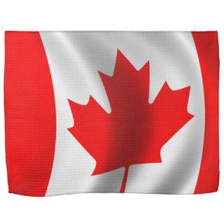 Waving Canadian Flag Towel
