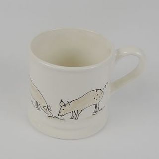personalised pig mug by fired arts and crafts