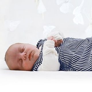 nautical striped baby sleeping bag by the wool room