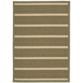 Eclipse Sophisticated Stripe Green Rug (96 X 13)