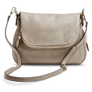Moda Luxe Solid Messenger Handbag with Removable Crossbody Strap   Taupe