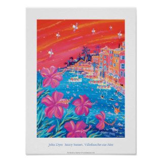 Art Poster Saucy Sunset, Villefranche sur Mer