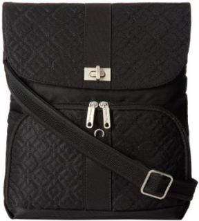 Travelon Anti Theft Flap Front Shoulder Bag, Black, One Size Clothing