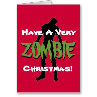 ZOMBIE Christmas Holiday Greeting Card
