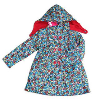 childrens raincoat in vintage floral by green child