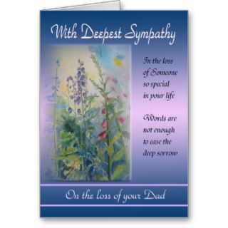 Loss of Dad   With Deepest Sympathy Card