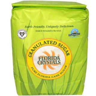 Florida Crystals Granulated Cane Sugar, Bag 4 LB (Pack of 10)  White Sugar  Grocery & Gourmet Food