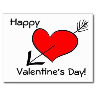Happy Valentine's Day Funny Red Heart Template Pos Post Cards