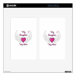 My Daughter My Hero Wings and Heart 2 Decal For Kindle Fire