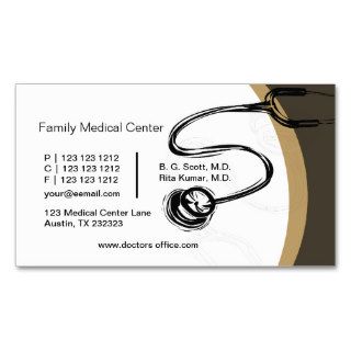 Drawing Stethoscope Doctors   Medical Business Card Template
