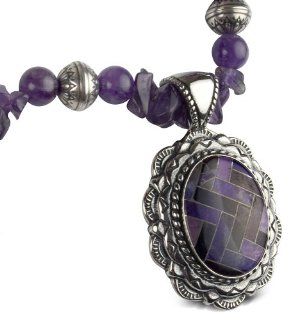 Sterling Silver, Amethyst and Purple Sugalite Pendant Jewelry