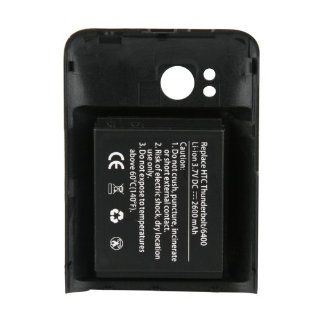 Naztech Extended Battery for HTC Thunderbolt   2600mAh   Battery   Retail Packaging   Black Cell Phones & Accessories