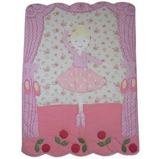 personalised girls ballerina quilt by lola smith designs