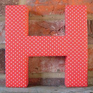 red spotted fabric wall alphabet letters by pushka knobs