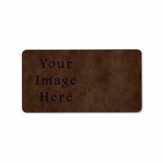 Vintage Dark Brown Espresso Parchment Paper Personalized Address Label