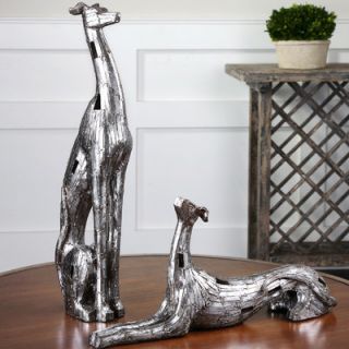 Uttermost 2 Piece Resting Greyhound Figurine Set