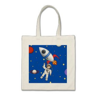 Cute Space Walk Astronaut and Rocketship Bags