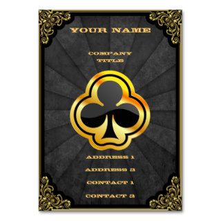 Gold Ace of Clubs   Business Card