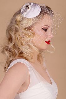 vintage inspired magpie bridal fascinator by sleepy sloth boutique