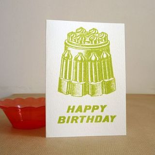 'happy birthday' jelly mould card by mr.ps