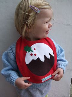 christmas bib by littlechook personalised childrens clothing