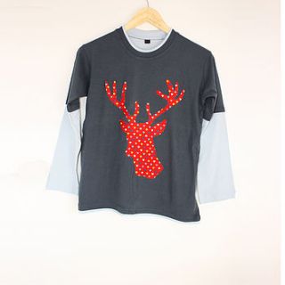 handsome stag long sleeve top by ella & oscar