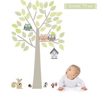 simple tree fabric wall sticker by littleprints