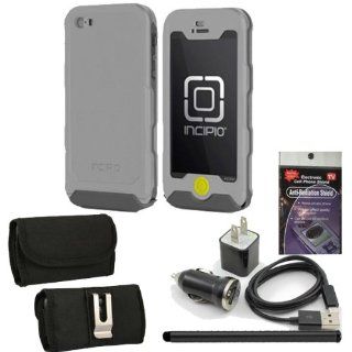 Incipio Atlas Iph 927 Gray Waterproof Heavy Duty Cover for Iphone 5. Comes with Pink USB Car Charger, House Charger, 10ft Long Cable, Stylus Pen, Metal clip case and Radiation Shield. Cell Phones & Accessories