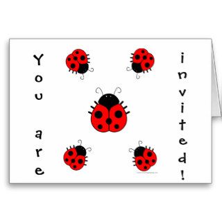 Ladybug Invitation Cards