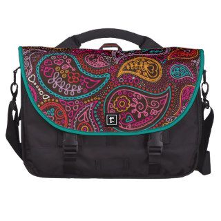 Colorful paisley india pattern art laptop computer bag