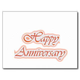 HAPPY Anniversary  Elegant Text  Background Color Post Cards