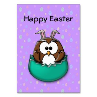 Easter owl   green business card templates