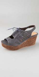 Coclico Shoes Mande Cork Wedge Suede Sandals