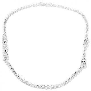 Italian Silver Bold Rolo Link Chain Necklace