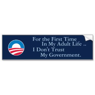 Don't Trust Government Bumper Sticker
