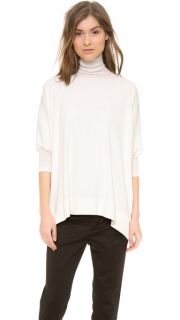 Vince Cashmere Trim Fitted Poncho