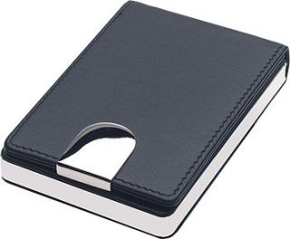 black leather business card case by simply special gifts