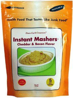 Dixie Carb Counters Bacon & Cheddar Instant Mashers   Low Carb Potatoes Substitute  Potatoes Produce  Grocery & Gourmet Food