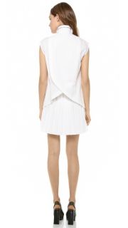 10 Crosby Derek Lam Shirt Dress with Pleated Skirt