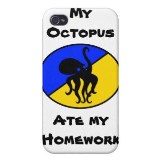 My Octopus Ate My Homework iPhone 4 Cover