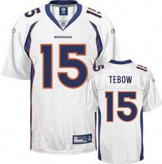 Reebok Tim Tebow Denver Broncos White Authentic Jersey Size 54  Sports Fan Apparel  Sports & Outdoors