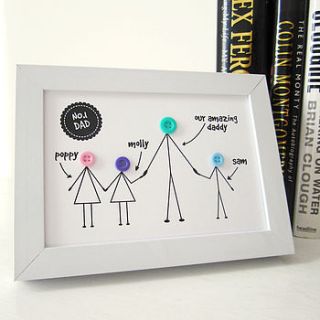 personalised mini fathers day framed print by mrs l cards