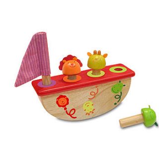 pop up rocking boat gift wrapped by knot toys