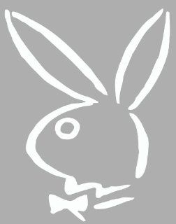 Playboy Bunny Logo Vinyl Decal Sticker Auto Car White 