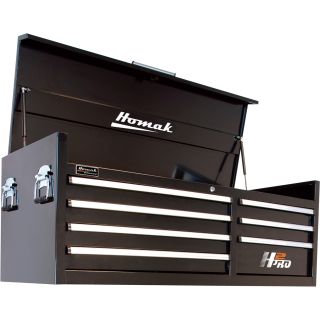 Homak H2PRO 56in. 7-Drawer Top Tool Chest, Black, 55 3/4in.W x 21 3/4in.D x 20 3/4in.H, Model# BK02056071  Tool Chests