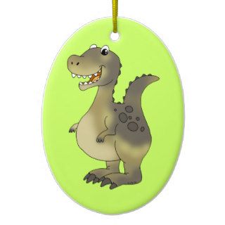 Funny dinosaur christmas tree ornaments