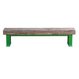oak and iron large bench by oak & iron furniture